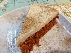 Yummy raw carrot cake!   at Urban Orchard in Madrid