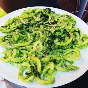 Creamy Pesto Noodles at Urban Orchard in Madrid