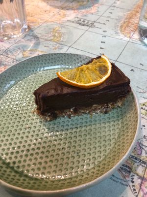 Orange chocolate cake  at Urban Orchard in Madrid