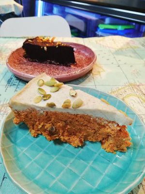 carrot cake at Urban Orchard in Madrid