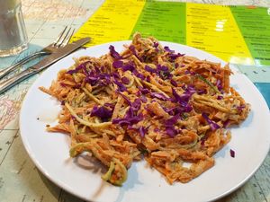 Vegan pad thai at Urban Orchard in Madrid