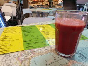 Fresh juice at Urban Orchard in Madrid