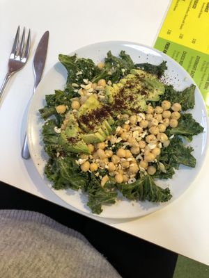 Kale salad  at Urban Orchard in Madrid
