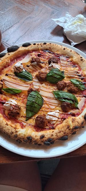 Vegan meatballs marinara at Pizza Punks in Glasgow