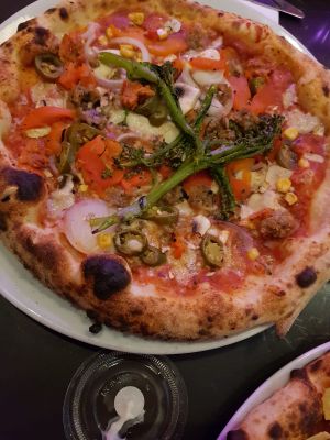 Vegan pizza - select selected toppings.  at Pizza Punks in Glasgow