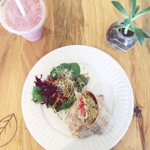 Notre sandwich au végé-pâté at Vegecafe Vertuose in Sherbrooke