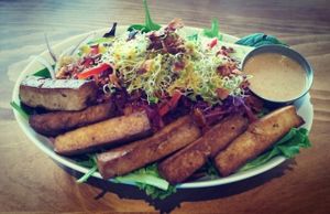 Salade repas et tofu at Vegecafe Vertuose in Sherbrooke