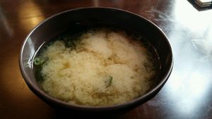 miso soup at Geisha  in Capitola