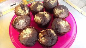 Muffins de chocolate con azucar de coco at Maria Bonita Veganos - Food Cart in Mexico City