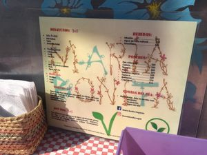 Menu at Maria Bonita Veganos - Food Cart in Mexico City