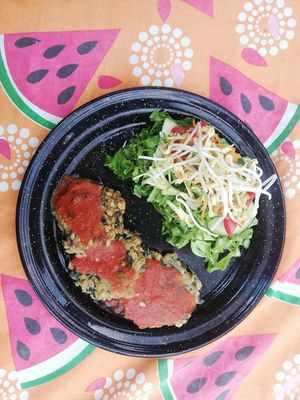 Tortitas de avena en caldillo de jitomate at Maria Bonita Veganos - Food Cart in Mexico City