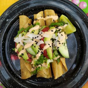 Flautas at Maria Bonita Veganos - Food Cart in Mexico City