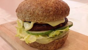 Vegetarian Burger with Organic Vege Patty & Flour-free Sprouted Bun from AdventisBakery at Sunfresh Cafe/Detox Kitchen in Kuala Lumpur