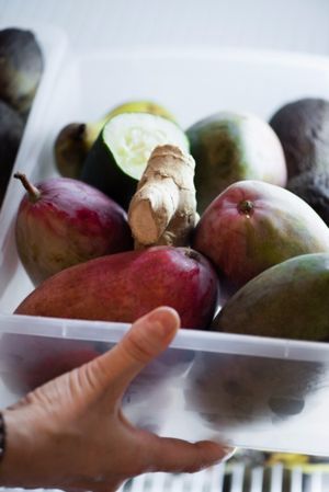 mango ready to go  at Moozen Smoothies in Barcelona