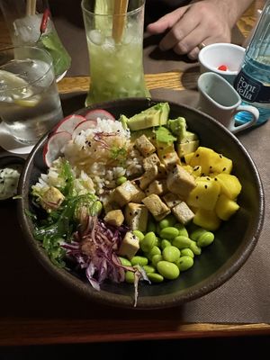 Poke bowl with warm tofu. 😋  at Carnaval in Javea