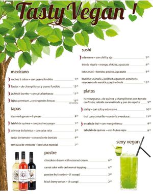 Vegan Menu at Carnaval in Javea