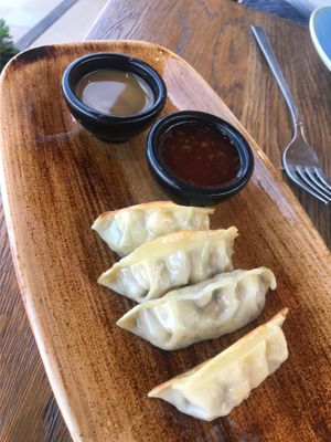 Vegan Gyozas  at Carnaval in Javea