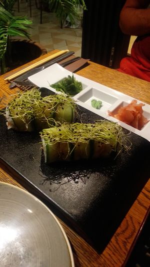 Sushi vegano at Carnaval in Javea