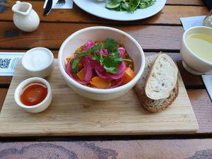 Vegan dahl at Le Pain Quotidien - Simon Stevinplein in Bruges
