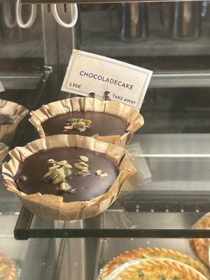 Chocolate Cake 3,95€  at Le Pain Quotidien - Simon Stevinplein in Bruges