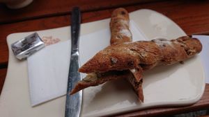 Hazelnut flute at Le Pain Quotidien - Simon Stevinplein in Bruges