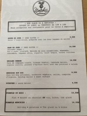 Menu  at Munchies in Bordeaux