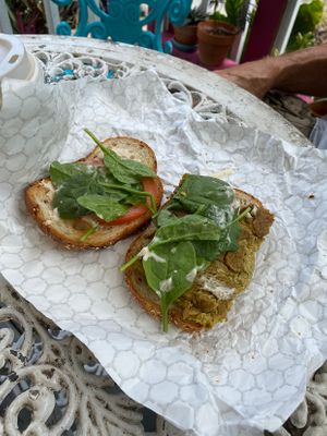 Breakfast sandwich, excellent. Too bad they only had one left :( at Bunkhouse Coffee Bar in Jensen Beach