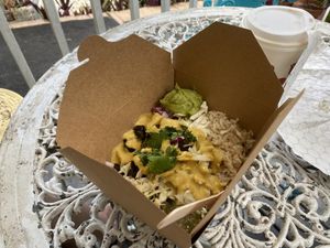 Southwest rice bowl, good and filling. at Bunkhouse Coffee Bar in Jensen Beach