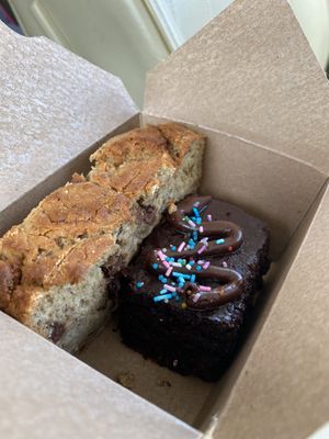 Banana bread and chocolate fudge brownie   at Bunkhouse Coffee Bar in Jensen Beach