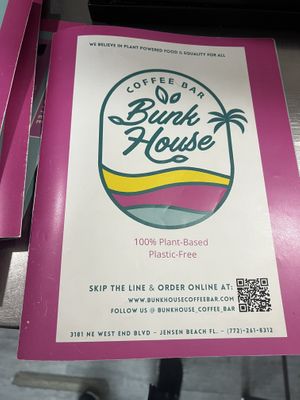 Menu #Veganuary at Bunkhouse Coffee Bar in Jensen Beach
