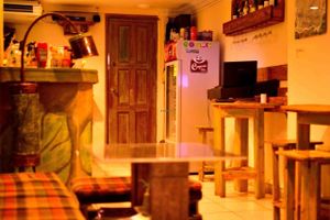 part of the interior, small but confy at Oasis Nelva Cafe Creperie in Havana