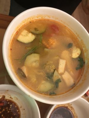 Tom yam soup  at May Kaidee in New York City