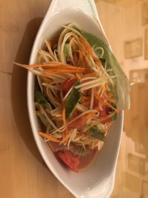 Green papaya salad(spicy)  at May Kaidee in New York City