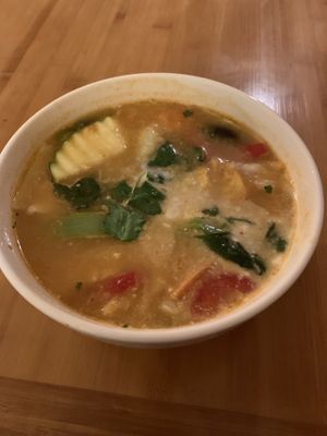 Tom Yum soup  at May Kaidee in New York City