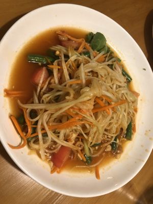 Green papaya salad   at May Kaidee in New York City