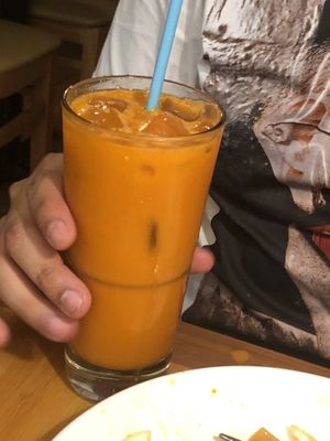 Thai ice tea  at May Kaidee in New York City