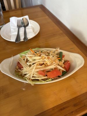 Green papaya salad   at May Kaidee in New York City