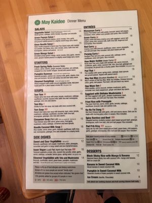 Yum   at May Kaidee in New York City