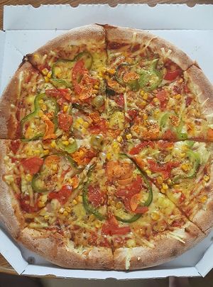 Vegan pizza.

Photo by: Tina H. on Facebook at Picerija Hitri in Medvode