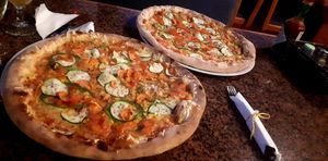Vegan pizza at Picerija Hitri in Medvode