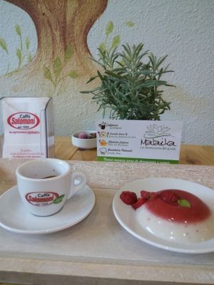 capucino coco, oat, spelt, soya....  at Malaika in Tenerife