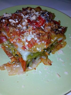 lasagna vegetal at Malaika in Tenerife