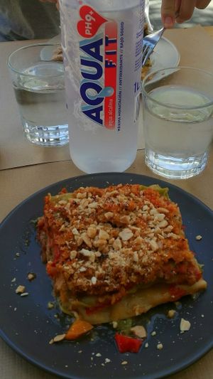 lovely lasagna!  at Malaika in Tenerife