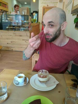 Expresso & tiramisu: the best! at Malaika in Tenerife