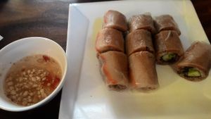 Summer rolls at Master Ruma Happy Golden Age in Phnom Penh