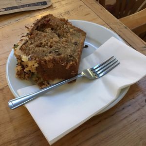 Vegan coffee, walnut & cardamom cake   at Boston Tea Party in Bath
