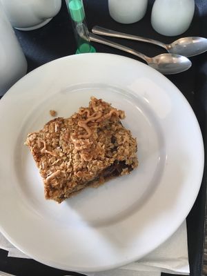 Date walnut cake at Boston Tea Party in Bath