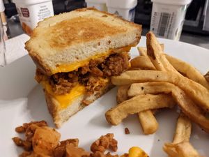 Vegan chorizo and potato grilled cheese at Melt Bar & Grilled - Worth Ave in Columbus