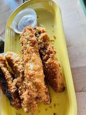 Fried Pickles with Vegan Ranch  at Melt Bar & Grilled - Worth Ave in Columbus