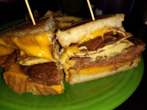 Vegan breakfast burger at Melt Bar & Grilled - Worth Ave in Columbus